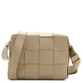 Lambskin Maxi Intrecciato Cassette Camera Bag Travertine