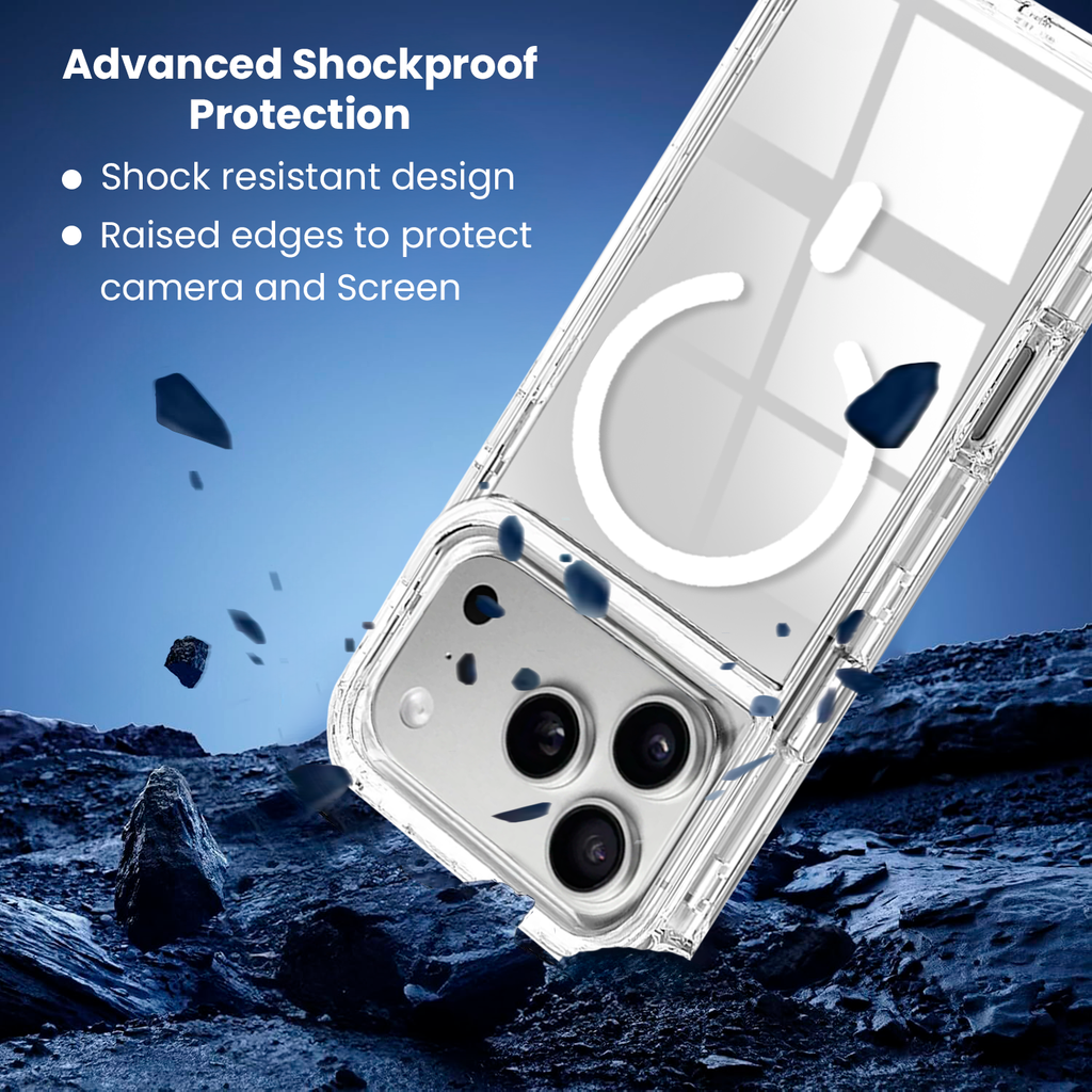 Entronix [Magnetic] Case Compatible with iPhone 17 Pro Max - [Clear] Triple-Layer Heavy Duty Protection