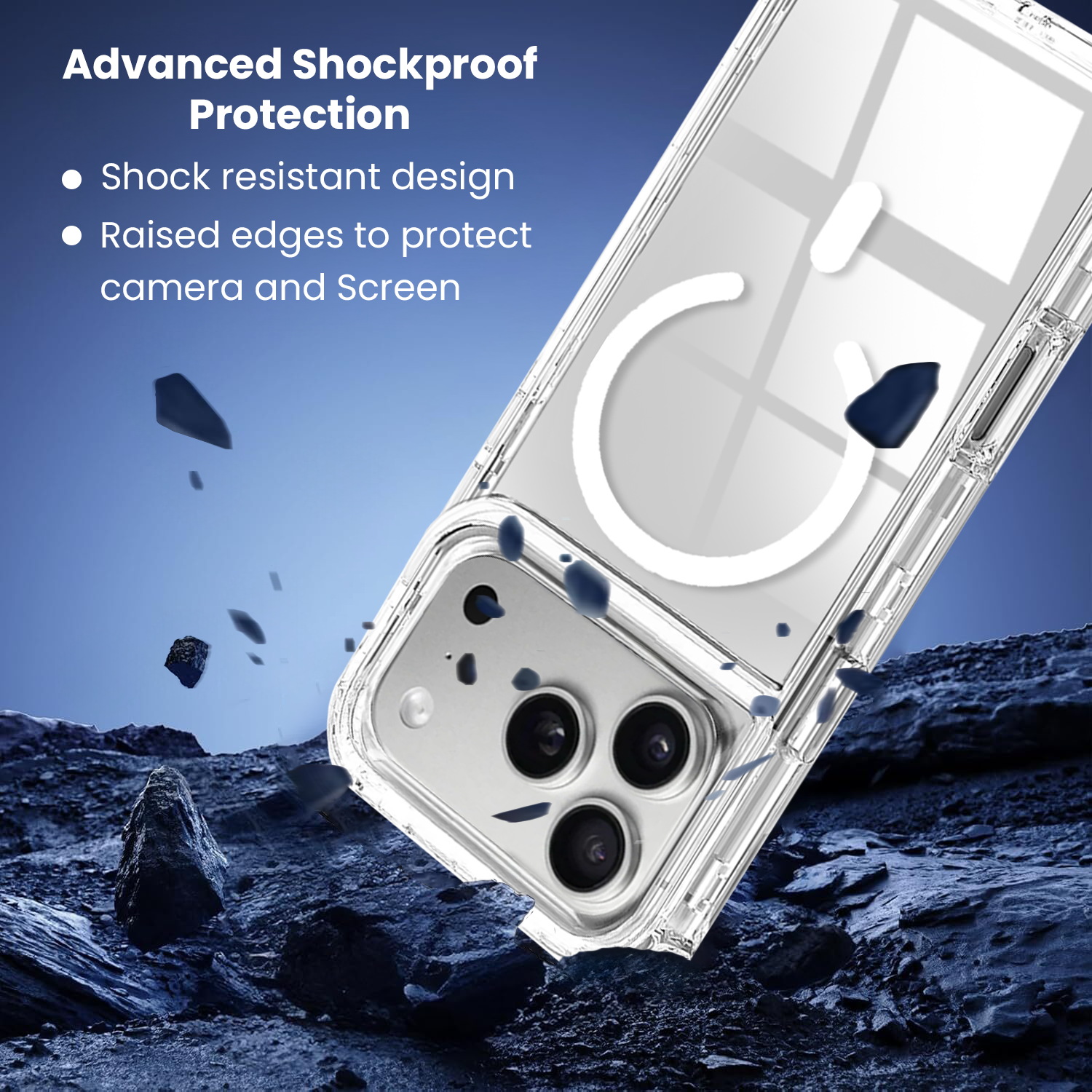 Entronix [Magnetic] Case Compatible with iPhone 17 Pro Max - [Clear] Triple-Layer Heavy Duty Protection