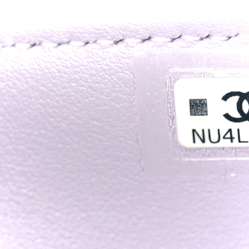 Shiny Caviar Mini Preppy Coco Shoulder Bag Purple