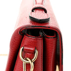 Dollar Calfskin Interlocking G Top Handle Shoulder Bag Red