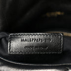 Lambskin Quilted Small Loulou Puffer Monogram Chain Satchel Black