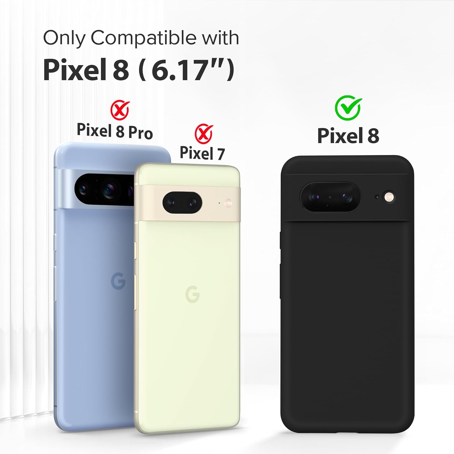 Entronix Clear Screen Protector Compatible with Pixel 8 - 2 Piece Combo