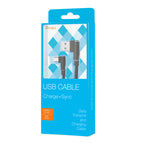 Reiko 3.3Ft Nylon Braided Material Micro Usb 2.0 Data Cable In Black