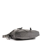 Metallic Calfskin Medium Voyou Bag Silver