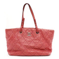 Glazed Calfskin Large On The Road Tote Pink