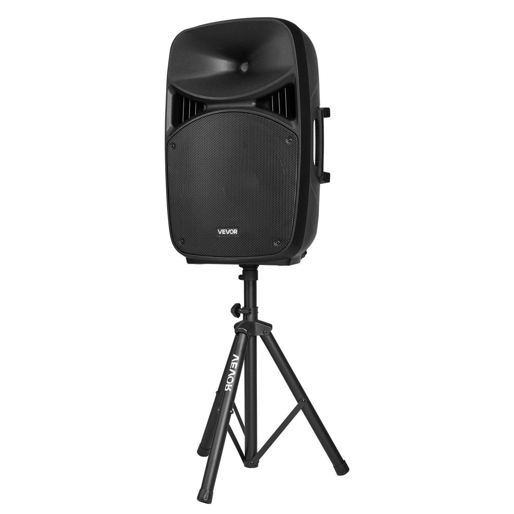 Portable PA System, 2000W (PMPO) Powered, Sound System Set with 3 Channel Mixer, Dual Speakers, Wireless Bluetooth, Microphone, Compact Stands, USB & SD Inputs, Remote Control, for DJs Events