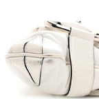 Nappa Vertical Matelasse Medium Maxi Horsebit Chain Shoulder Bag Mystic White