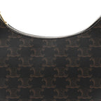 Triomphe Canvas Calfskin Ava Shoulder Bag Tan
