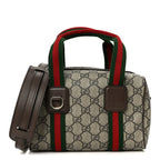 GG Supreme Web Mini GG Top Handle Bag Beige Ebony New Acero