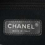 Metallic Aged Calfskin Quilted Small Chain Me Tote Dark Silver