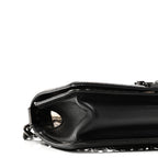 PVC Thread Woven Medium Boy Flap Black