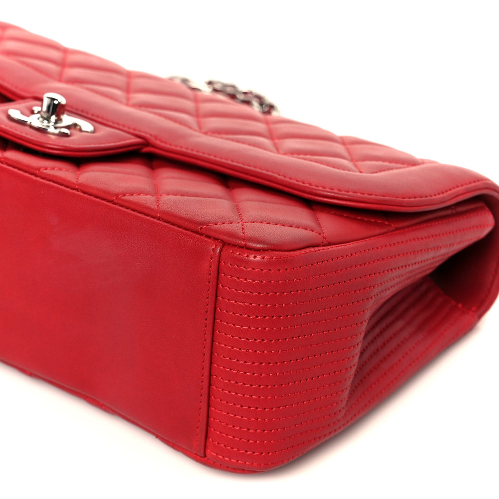 Lambskin Medium Coco Rider Flap Red