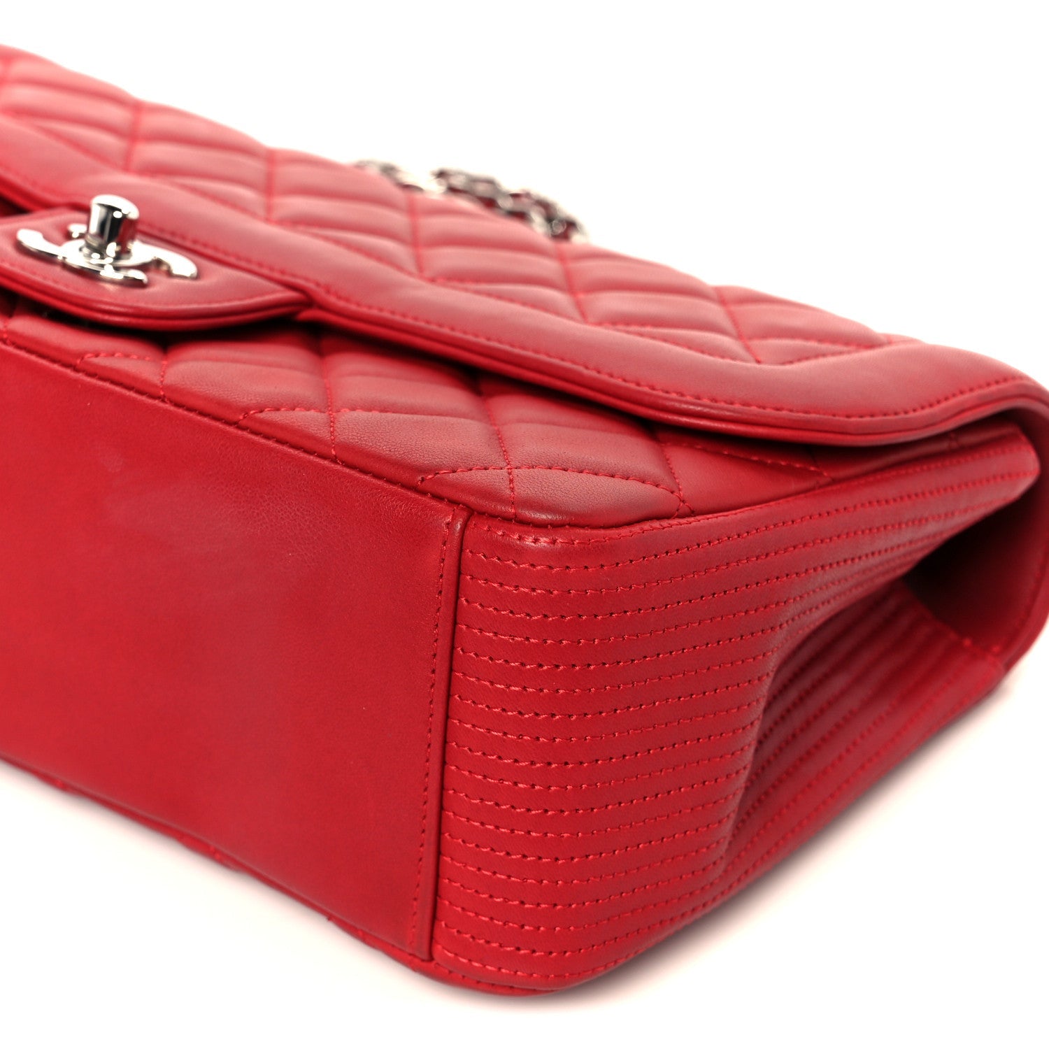Lambskin Medium Coco Rider Flap Red