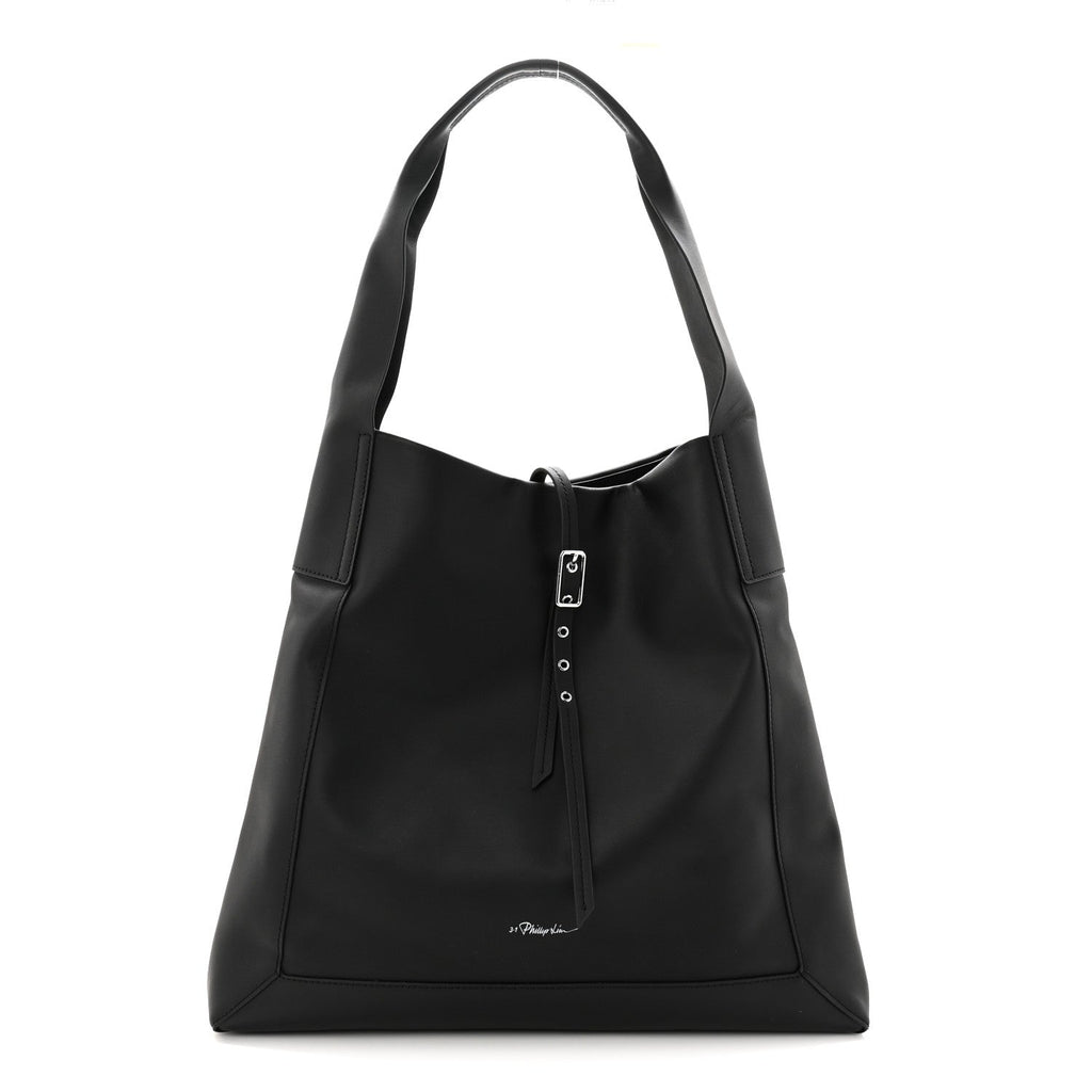 Calfskin Go Large Shoulder Bag Black