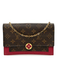 Monogram Flore Chain Wallet Fuchsia
