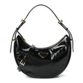Patent Naplak Arque Shoulder Bag Black