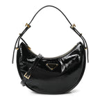 Patent Naplak Arque Shoulder Bag Black
