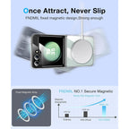 Entronix [Magnetic] Case Compatible with Galaxy Z Flip 6 - [Hard Back] Slim Clear