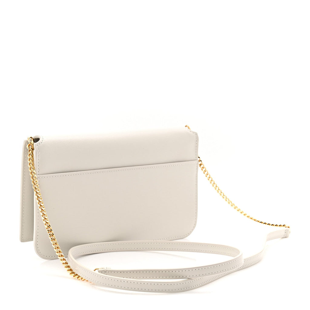 Smooth Calfskin Monogram Phone Holder Crossbody Crema Soft