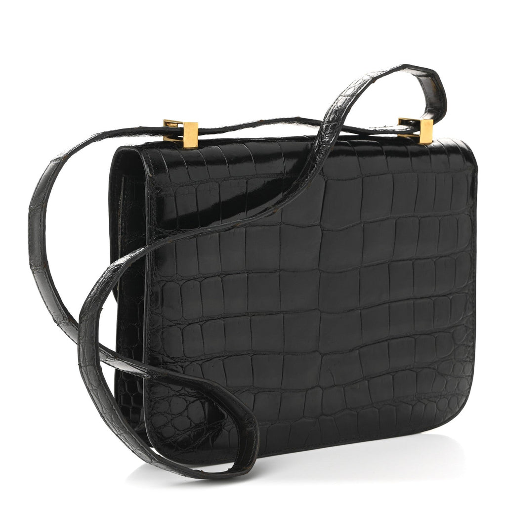 Shiny Caiman Crocodile Constance 23 Black
