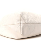 Shiny Calfskin Quilted Chanel 22 White