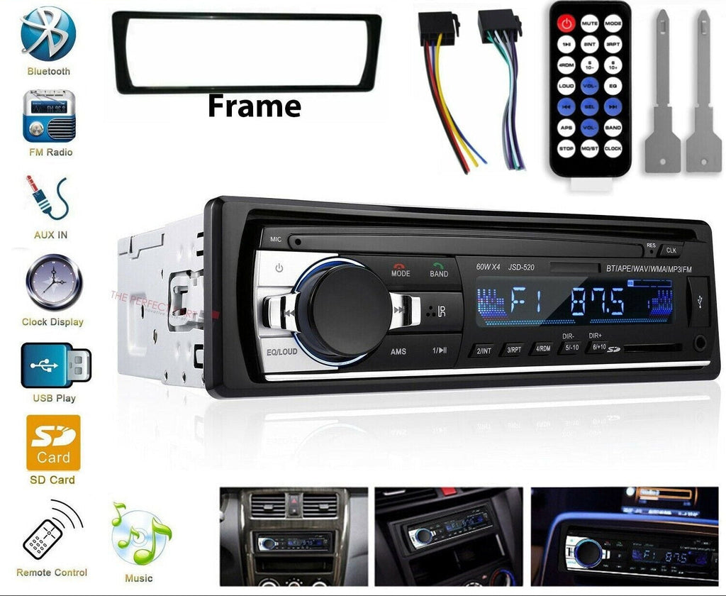 Bluetooth Car Stereo Audio In-Dash FM Aux Input Receiver SD USB MP3 Radio Player