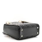 Patent Cannage Mini Lady Dior Black