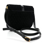 Suede All-Over Monogram Small Le Monogramme Satchel Black