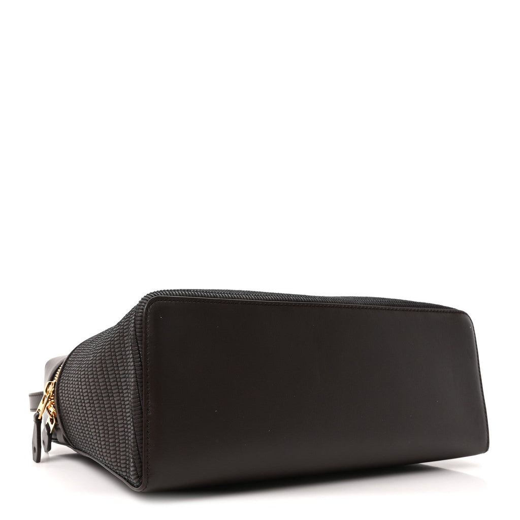 Ox Calfskin Woven Extra Bag L27  Colour Pecora Nera