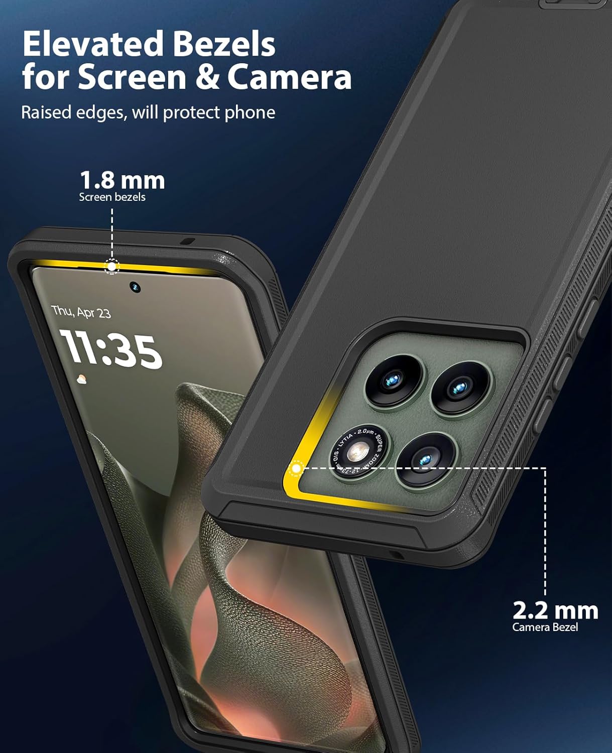 Entronix Case Compatible with Moto G Power 2025 - Triple-Layer Heavy Duty Protection