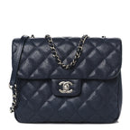 Caviar Quilted Medium Urban Companion Flap Navy