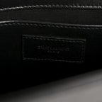 Calfskin Medium Heart Bolts Monogram Kate Satchel Black