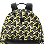 Cubic Monogram Medium Backpack Black Yellow