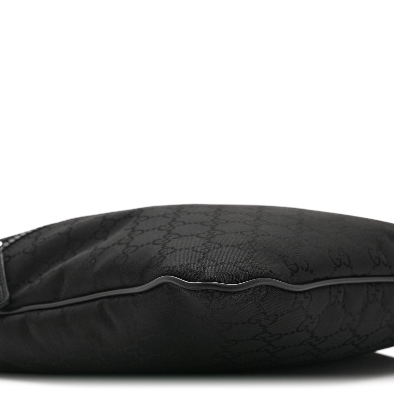 Nylon Monogram Small Flat Messenger Bag Black