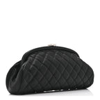 Caviar Quilted Timeless Clutch Black