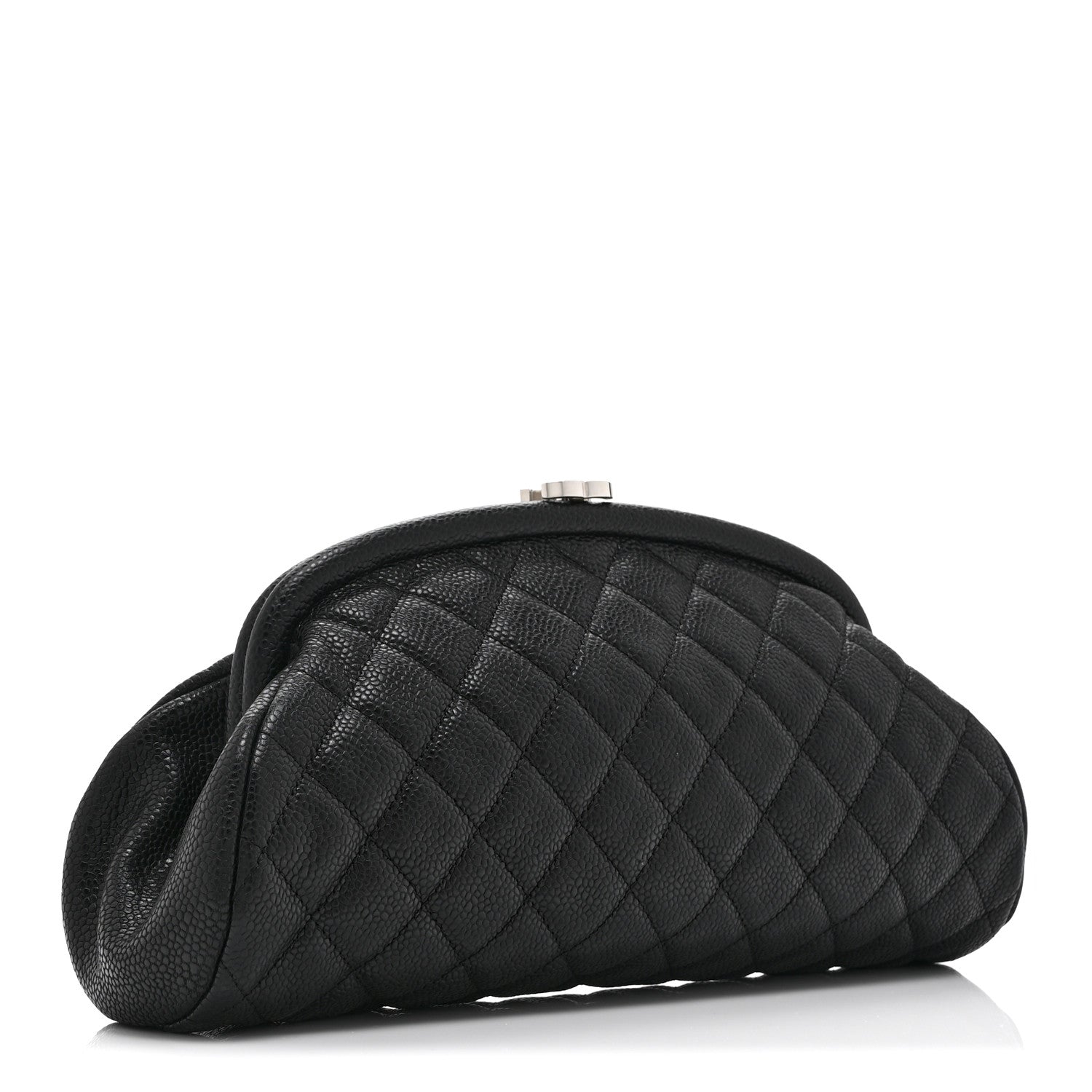 Caviar Quilted Timeless Clutch Black