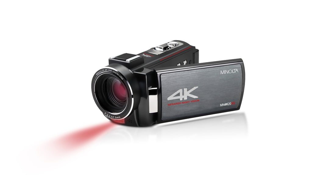 MINOLTA MN4K40NV 4K Ultra HD / 30 MP Night Vision Camcorder (Black)