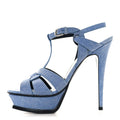 Denim Tribute 105 Platform Sandals 39.5 Blue