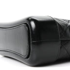 Aged Calfskin Quilted Small Gabrielle Logo Hobo Black