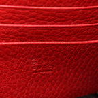 Dollar Calfskin Interlocking G Chain Wallet Red