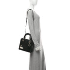 Ceramic Effect Deerskin Jeweled Swan Lady Dior Black