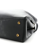 Smooth Calfskin Large Rodeo Top Handle Handbag Black