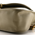 Calfskin Braided Medium Marcie Double Carry Slate Green