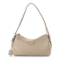 Soft Calfskin Medium Aimee Shoulder Bag Travertine