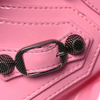 Patent Faux Leather Le Cagole Shoulder Bag XS Sweet Pink