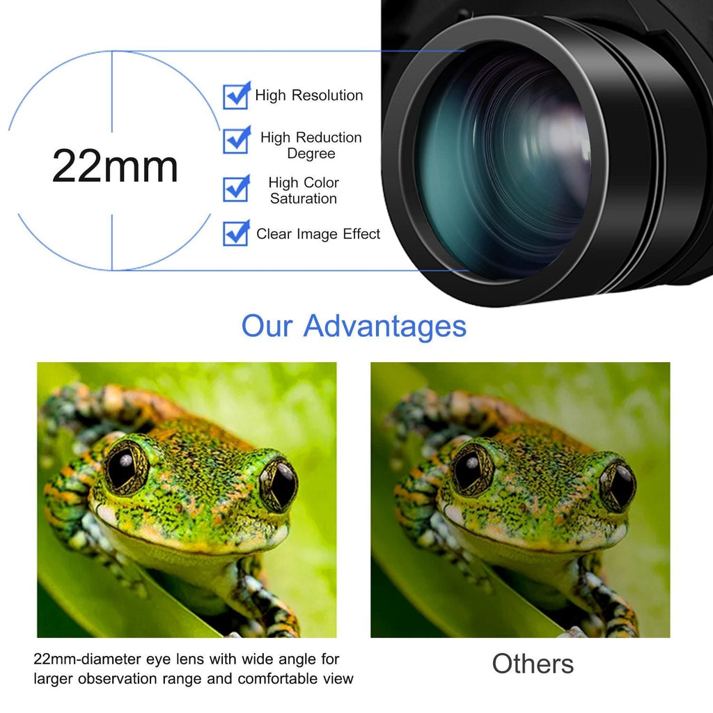 10-180X100 High-Powered Binoculars, 8-24x Magnification, 50mm Objective Lens, Low Light Night Vision, Multi-Layer Coated Aspherical Lenses, Large Field of View, Portable with Carrying Case
