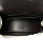 Used Calfskin Small Hourglass Top Handle Bag Brown