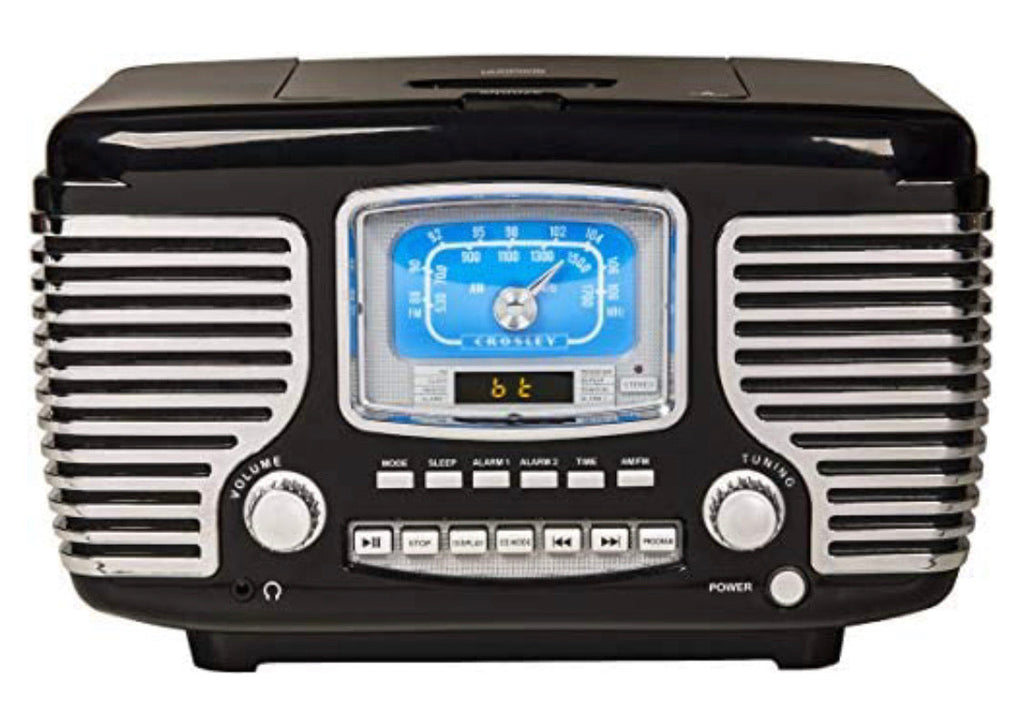 Crosley Corsair Tabletop Am/fm Bluetooth Radio With Cd Player And Dual Alarm Clock