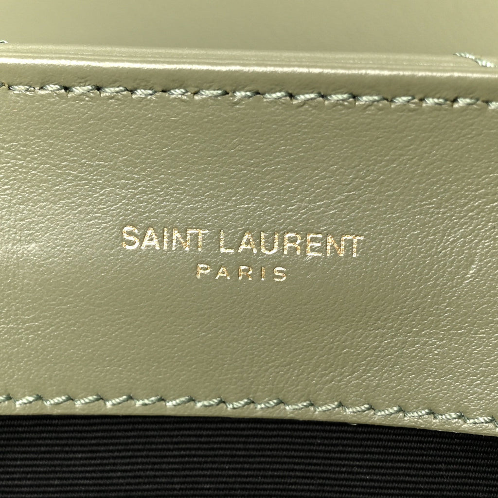 Calfskin Y Quilted Monogram Small Loulou Chain Satchel Light Sage